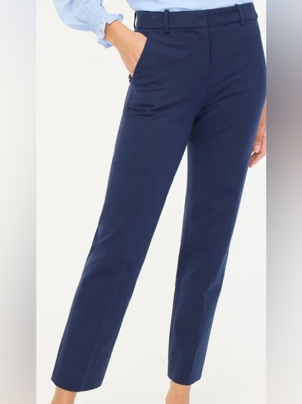 J. Crew Navy Blue Straight-Leg Pants Size 2